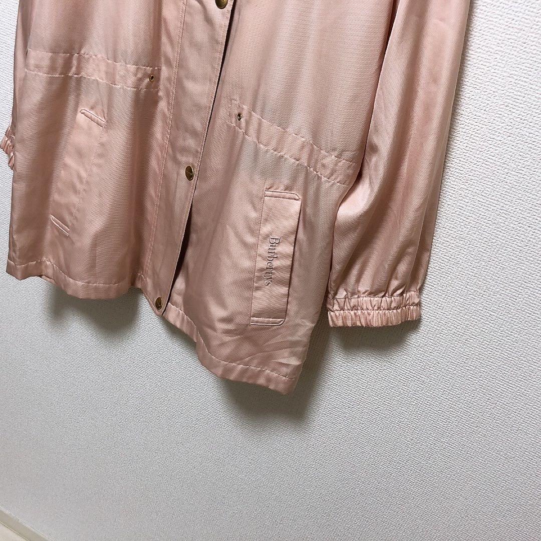 バーバリー　ブルゾンコート　金ボタン　ピンク　ノバチェック
