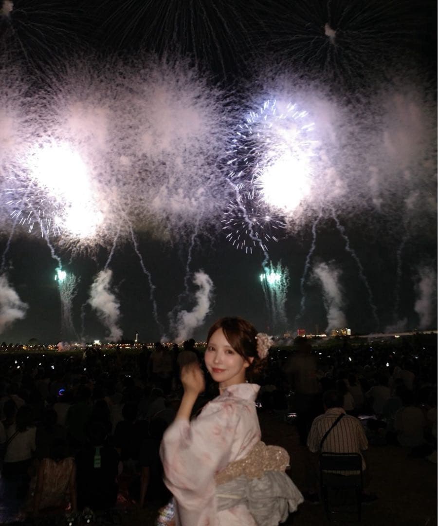 ミストレアス　ふんわり淡桃に咲くマグノリア浴衣