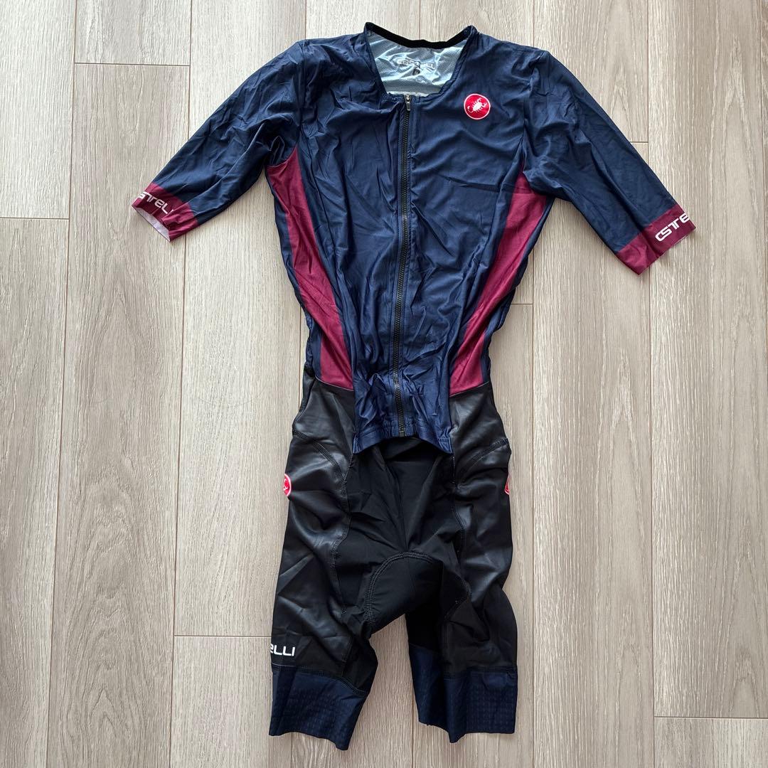 Castelli トライアスロンウェア Mサイズ ネイビー/マルーン