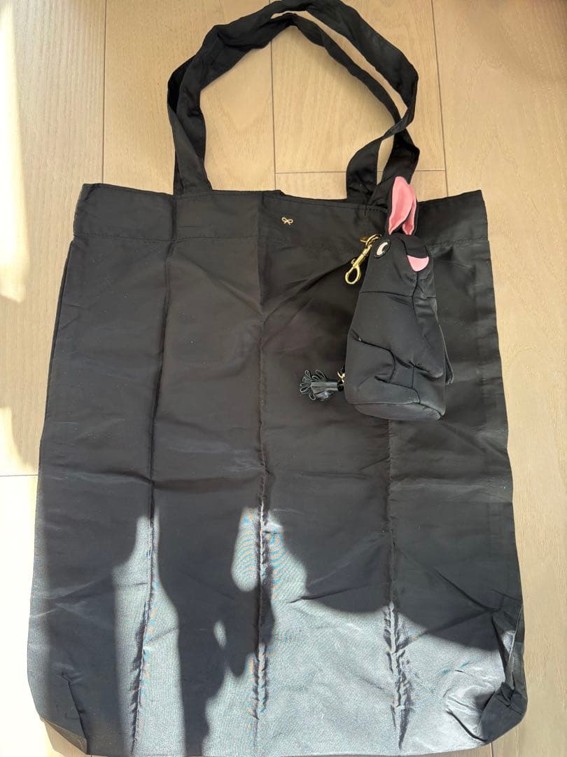 Anya Hindmarch アニヤハインドマーチ ウサギ型エコバッグ 黒