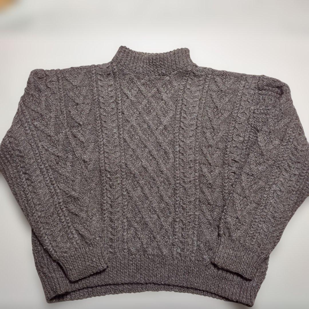 aran s アランセーター　モックネック