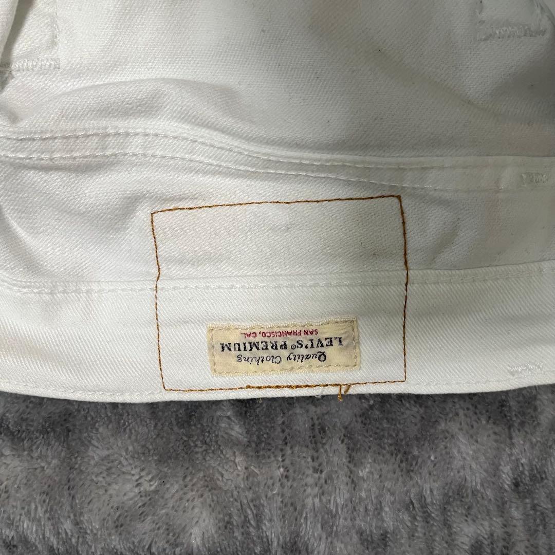 Levi's メンズ　ホワイト ストレートジーンズ　ワンウォッシュ　未使用に近い