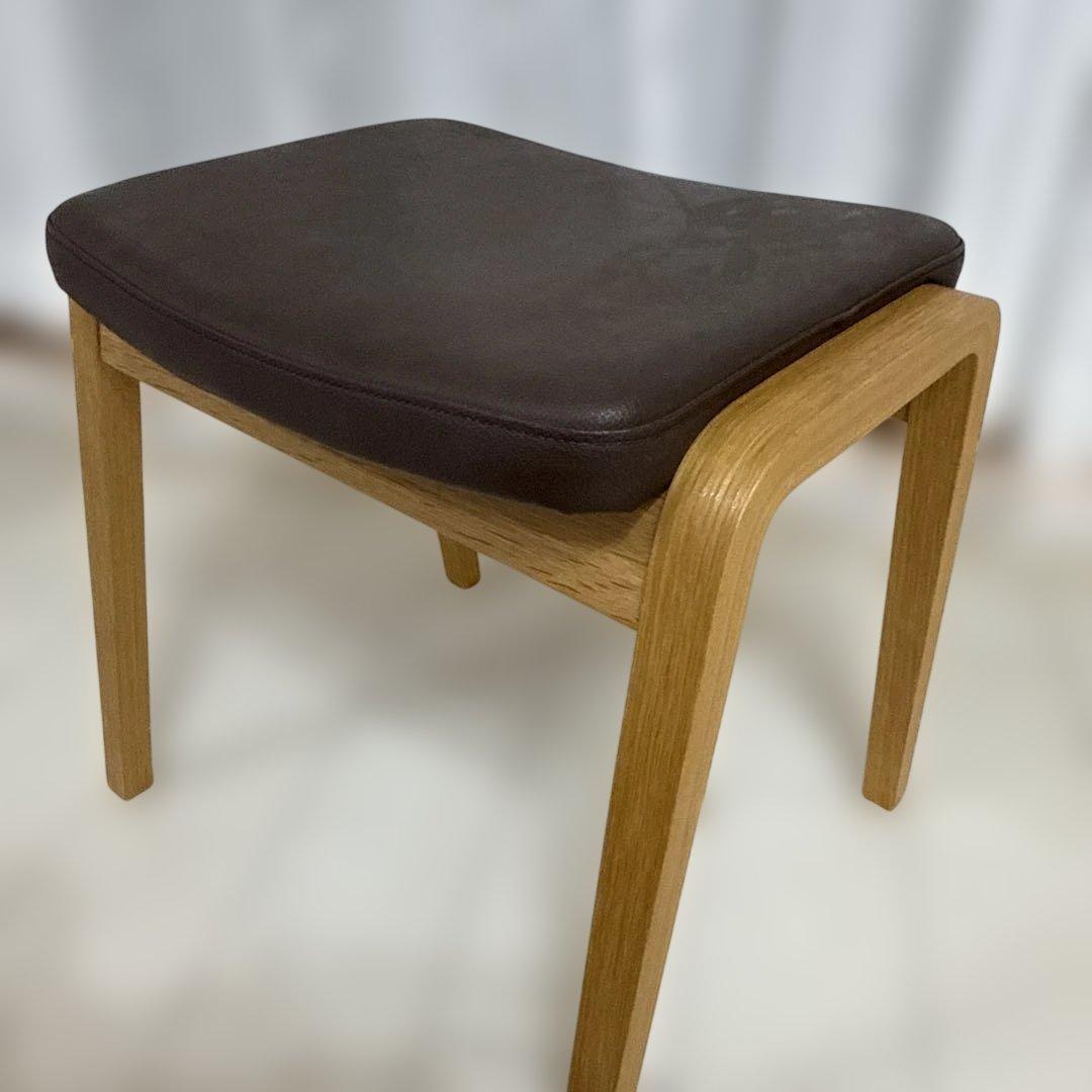 カリモク　ブラウン スツール　カリモク