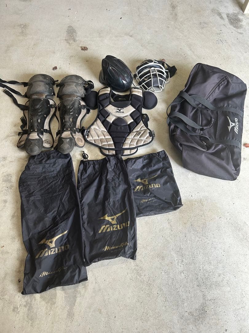 ミズノプロ　軟式用　キャッチャー用具 収納袋フルセット