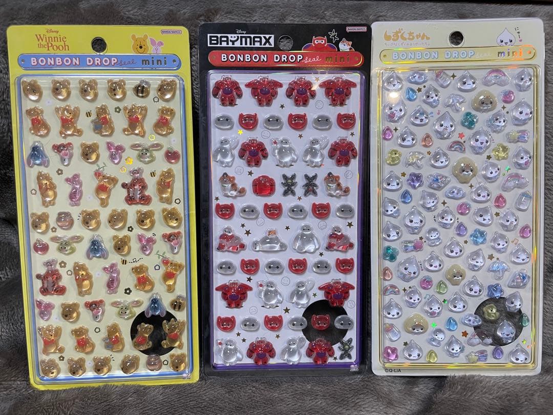 12枚　ボンボンドロップシール　正規　たまごっち　キティ　ベイマックス　プー