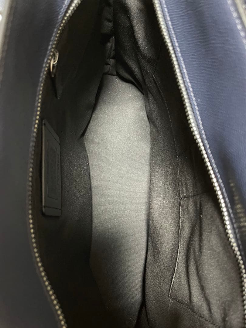 美品◎COACH ベケット オールレザー トートバッグ 本革 ネイビー