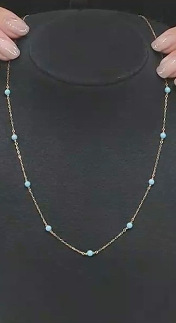 GSTV ターコイズ（スタビライズ）リップグロスステーションネックレス