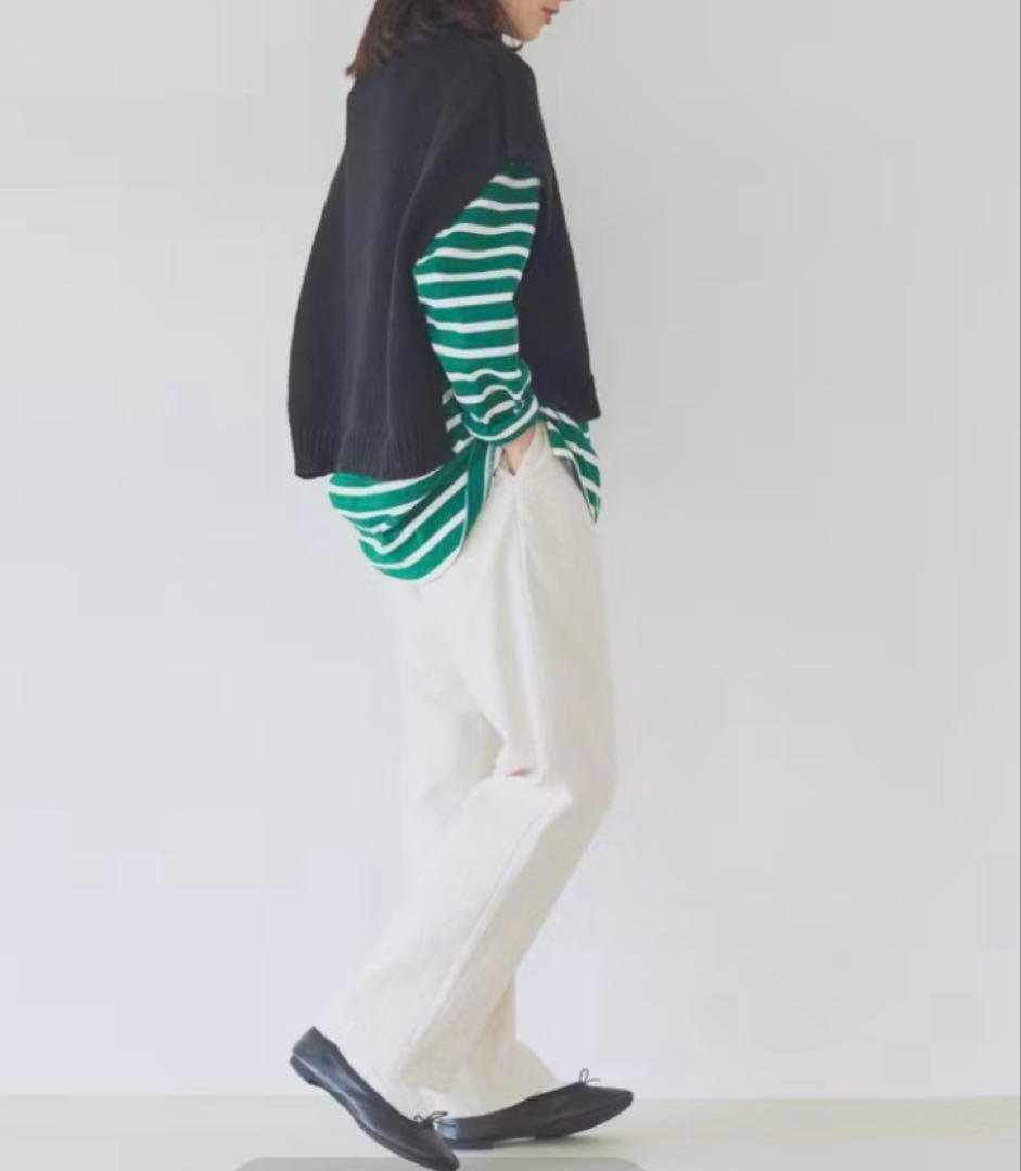 【試着のみ・タグ付き】utilite ユティリテ ペルーニットベスト　ブラック