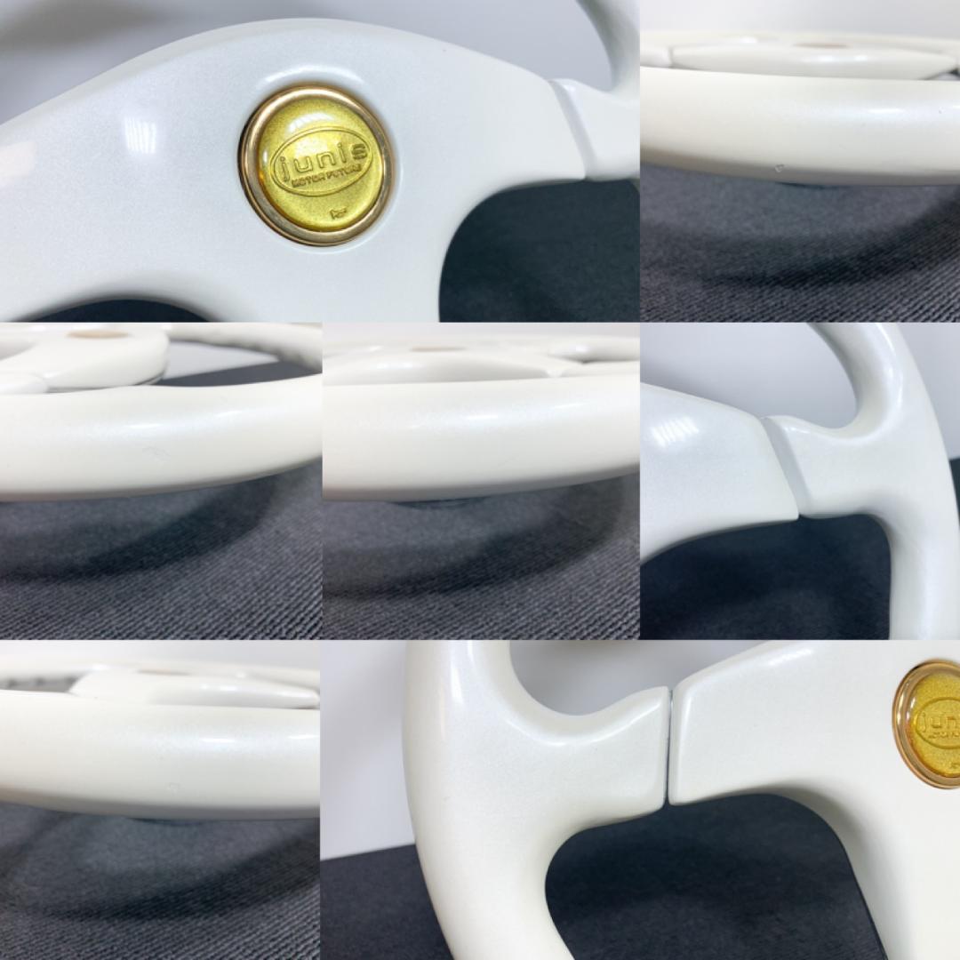 希少 ジャニス ホワイトウッド ステアリング 当時物 良品 ホーンボタン付き