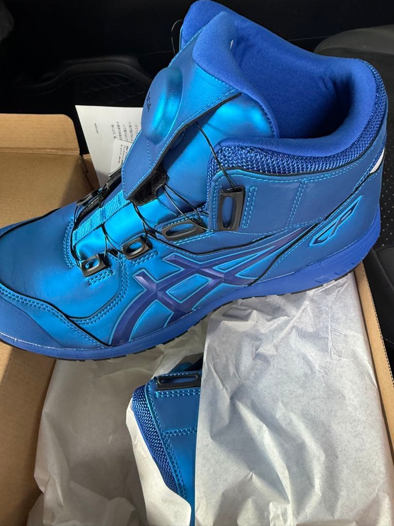 ASICS 安全靴 メタリックブルー　限定品