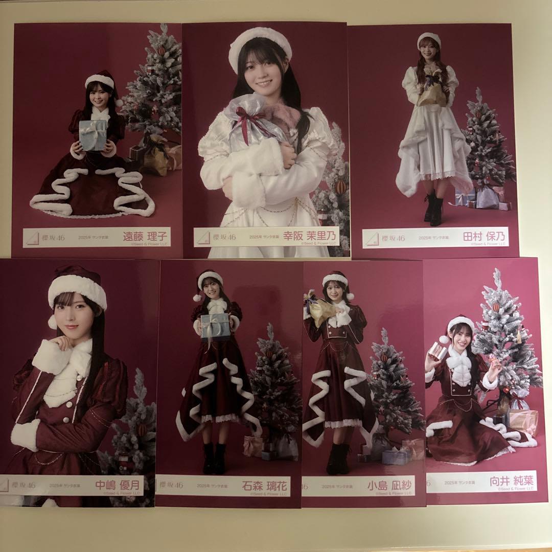 櫻坂46 遠藤光莉　2025年サンタ衣装　直筆サイン　チュウ オマケ付き