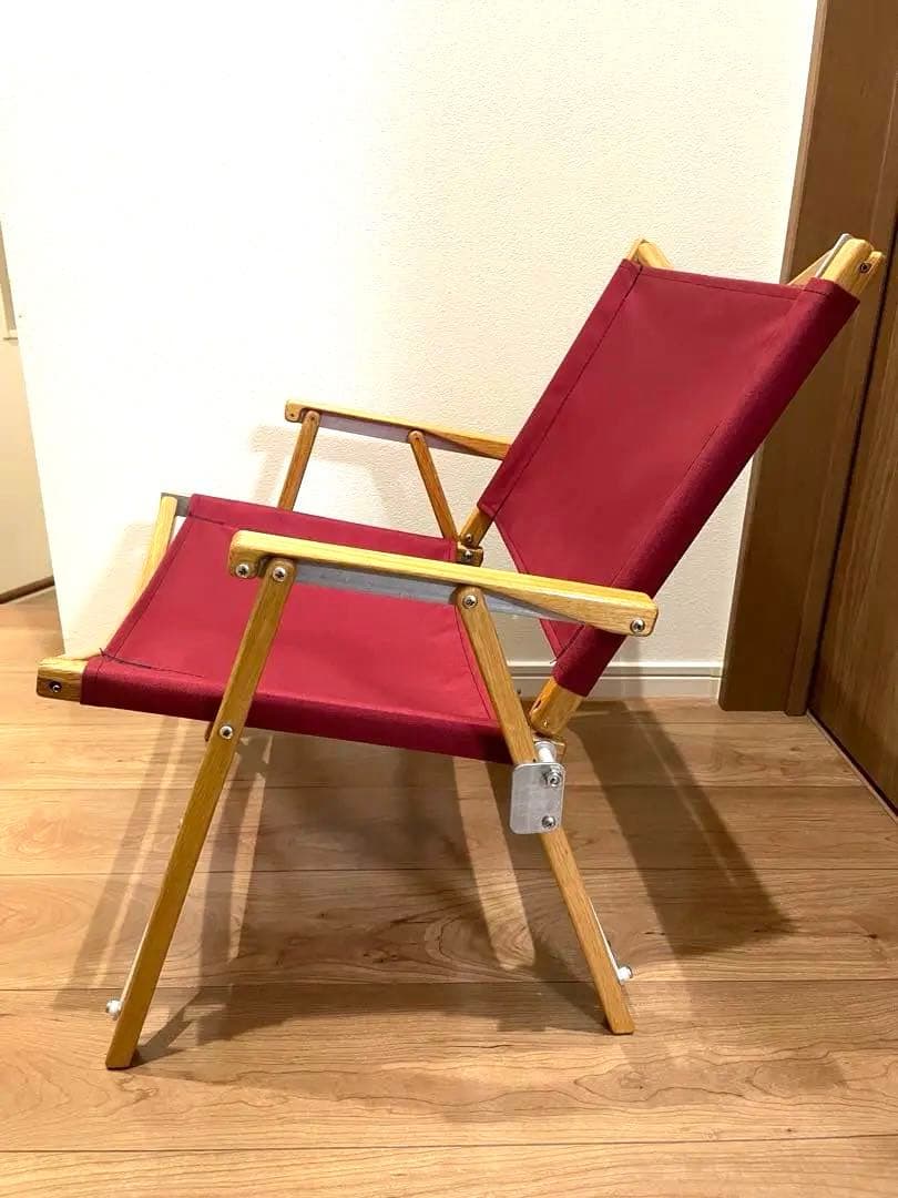Kermit Chair バーガンディ アメリカ製オーク収納袋付き
