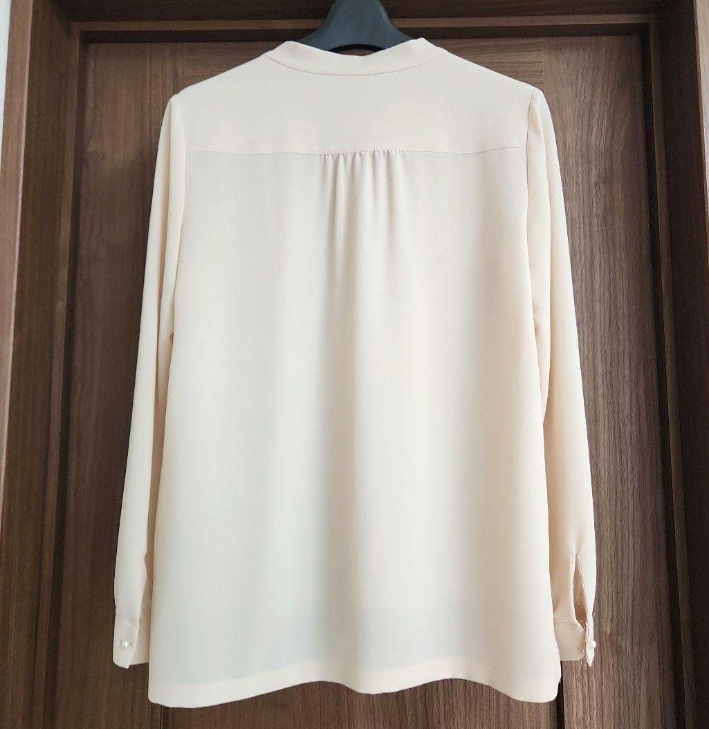 ANAYI 長袖 ボウタイブラウス ピンクベージュ