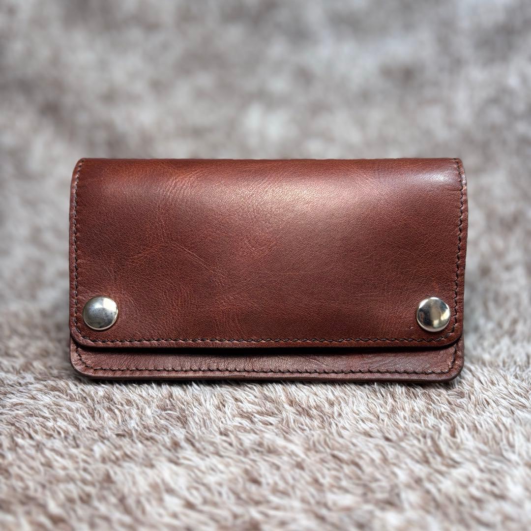 ◎大人の渋さ漂う.二つ折り.オイルヌメシャグポーチ◎