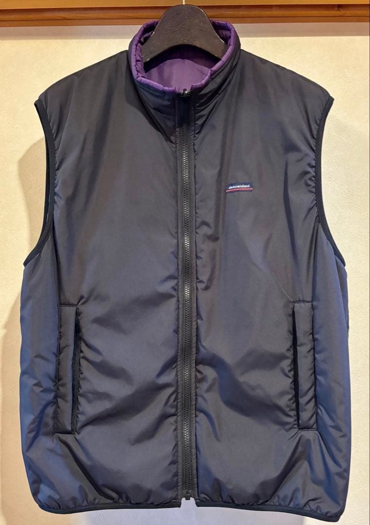 descendant リバーシブルベスト　ブラック/パープル　Ｍ　ディセンダント