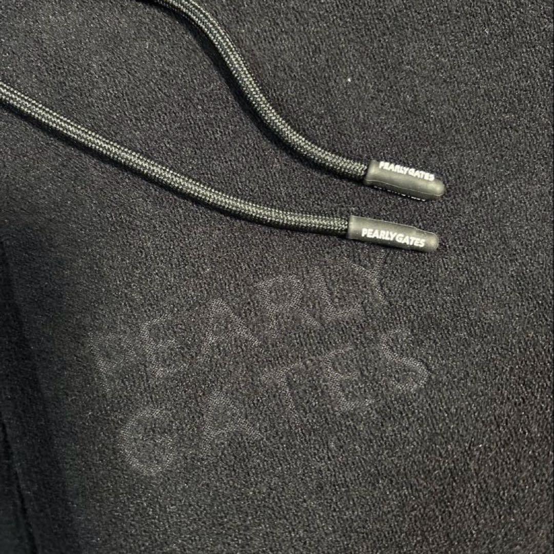 パーリーゲイツ　ロゴパイルJQブラックパーカーサイズ2