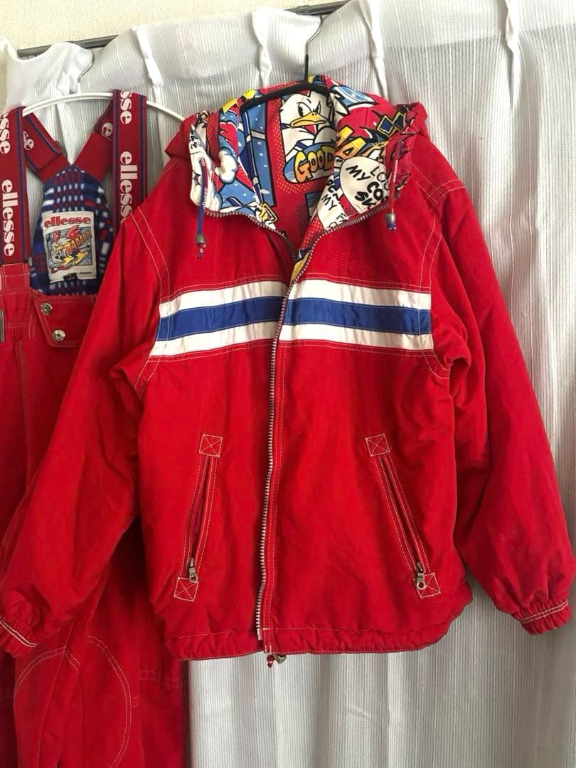 激レア!!ヴィンテージ ellesse リバーシブル　ココリコ　スキーウェア M