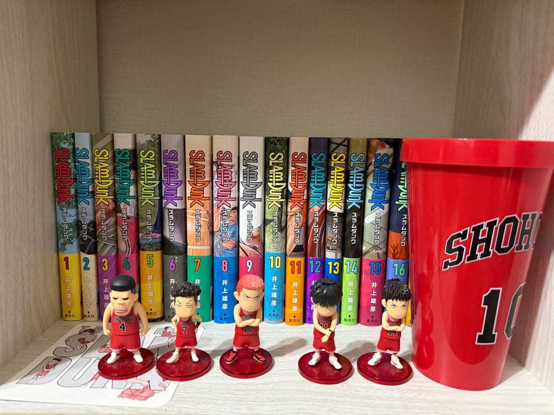 SLAM DUNK フィギュア 5体セット + カップ 新装版全巻セット