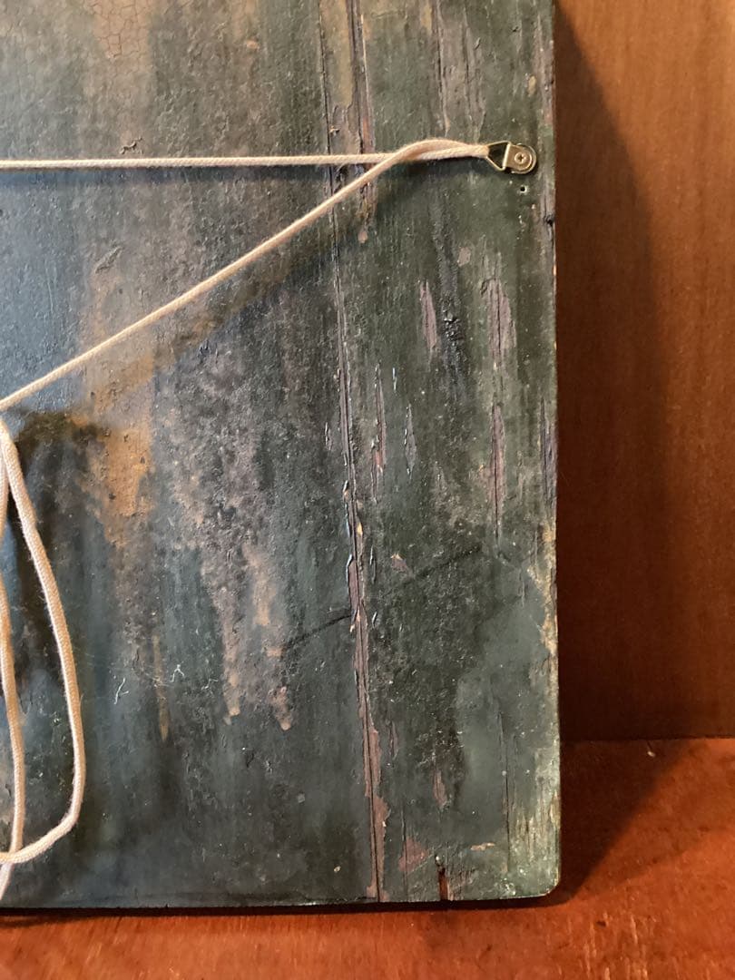 中国・雲南 シャングリラ　チベット文化圏 木製手描き花文様パネル　一点物