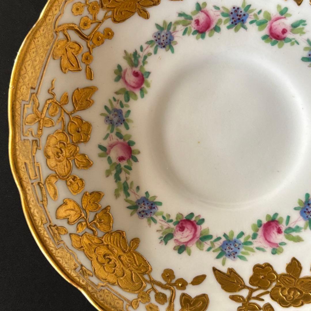 ハマースレイ　薔薇　金彩　スープカップ　2客セット