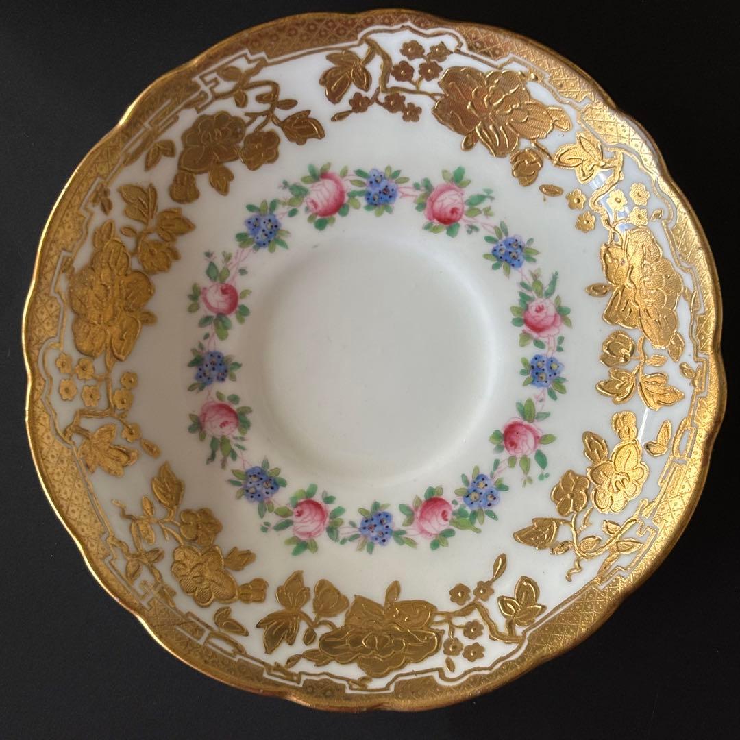 ハマースレイ　薔薇　金彩　スープカップ　2客セット