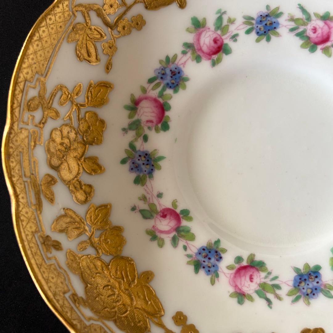 ハマースレイ　薔薇　金彩　スープカップ　2客セット