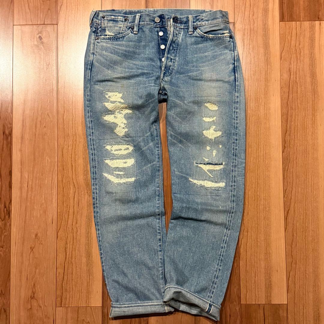 BOROデザインLEVI‘S 501XX 1966 W34鬼ヒゲ！ハチノス