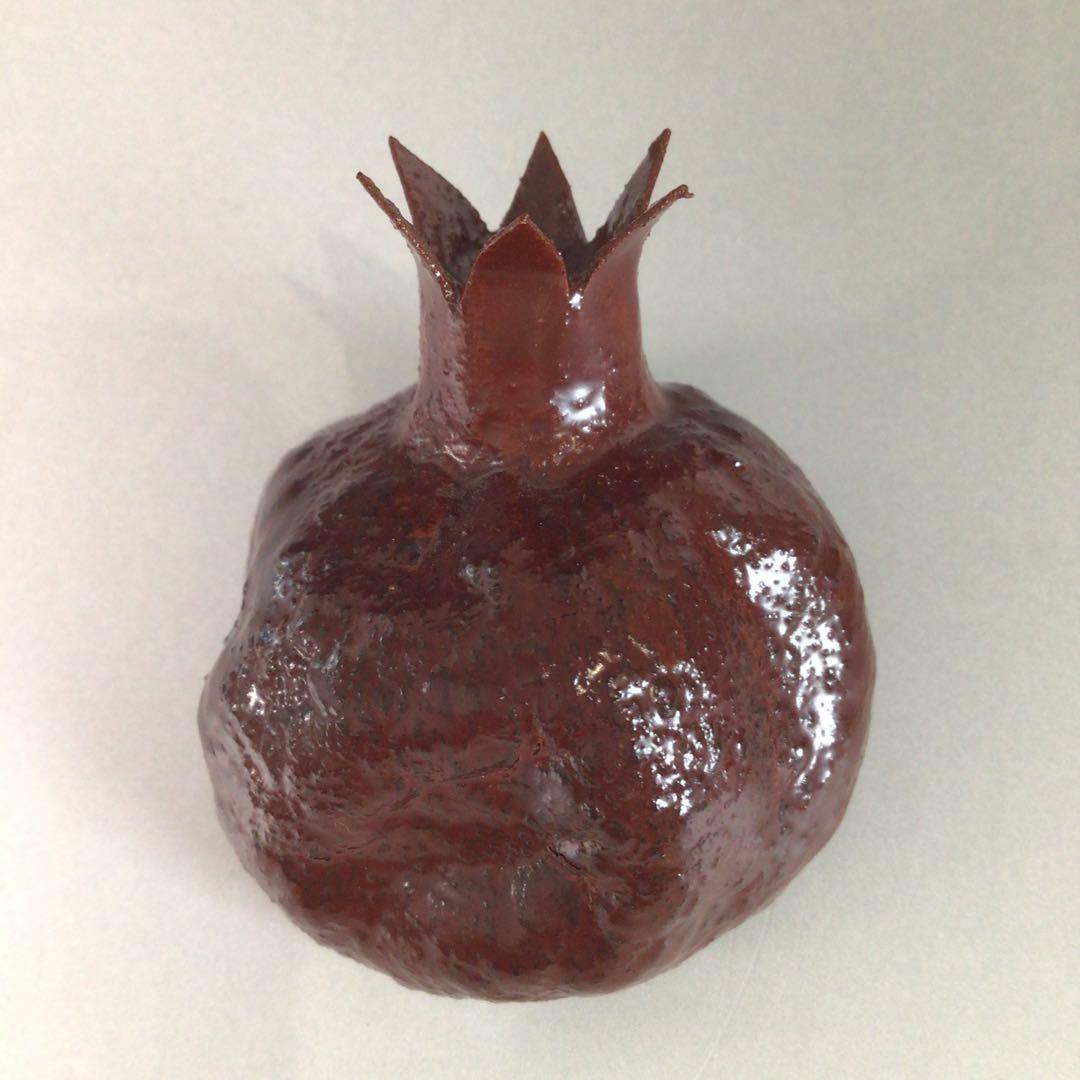 Ｒ８６２　香合　『輪島塗』『池上昭一作』『石榴(ザクロ)香合』　共箱　茶道具