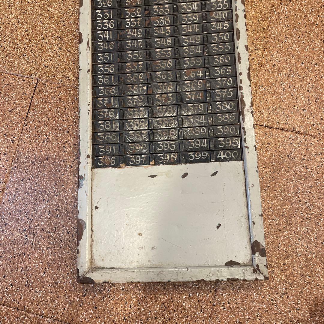 アンティーク　アイアン　ナンバー　美品　鉄　古道具　カード入れ　コーヒーチケット