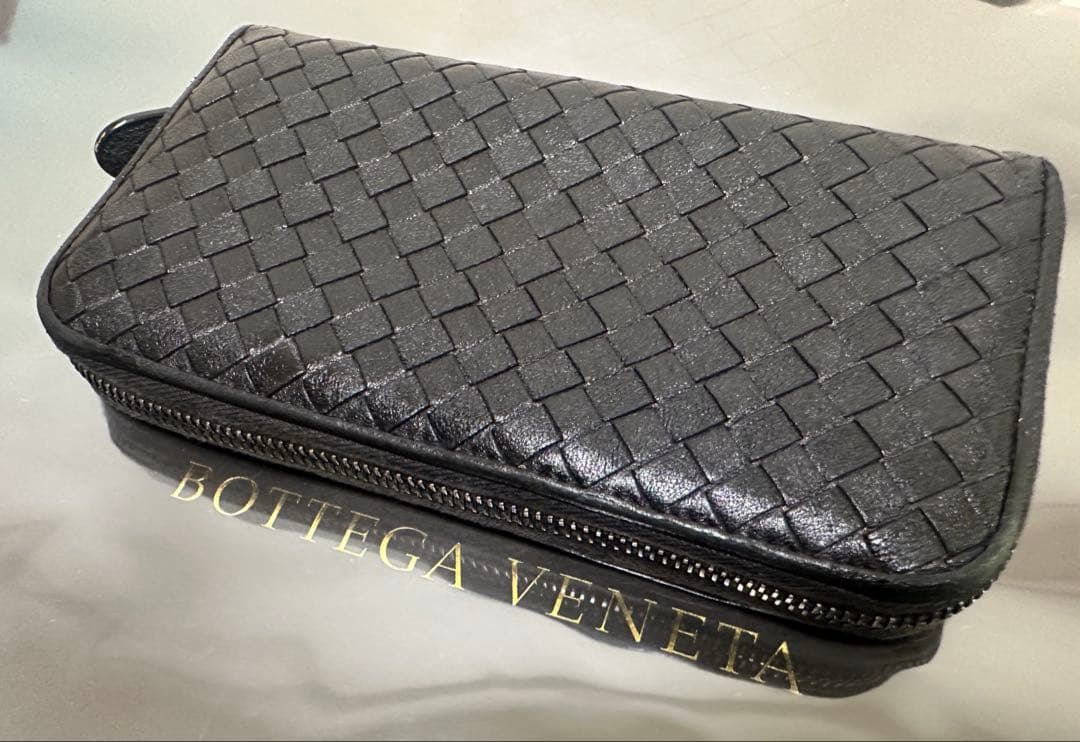 【付属品付】ボッテガヴェネタ ラウンドファスナー/ラム/黒/7️⃣✨✨✨