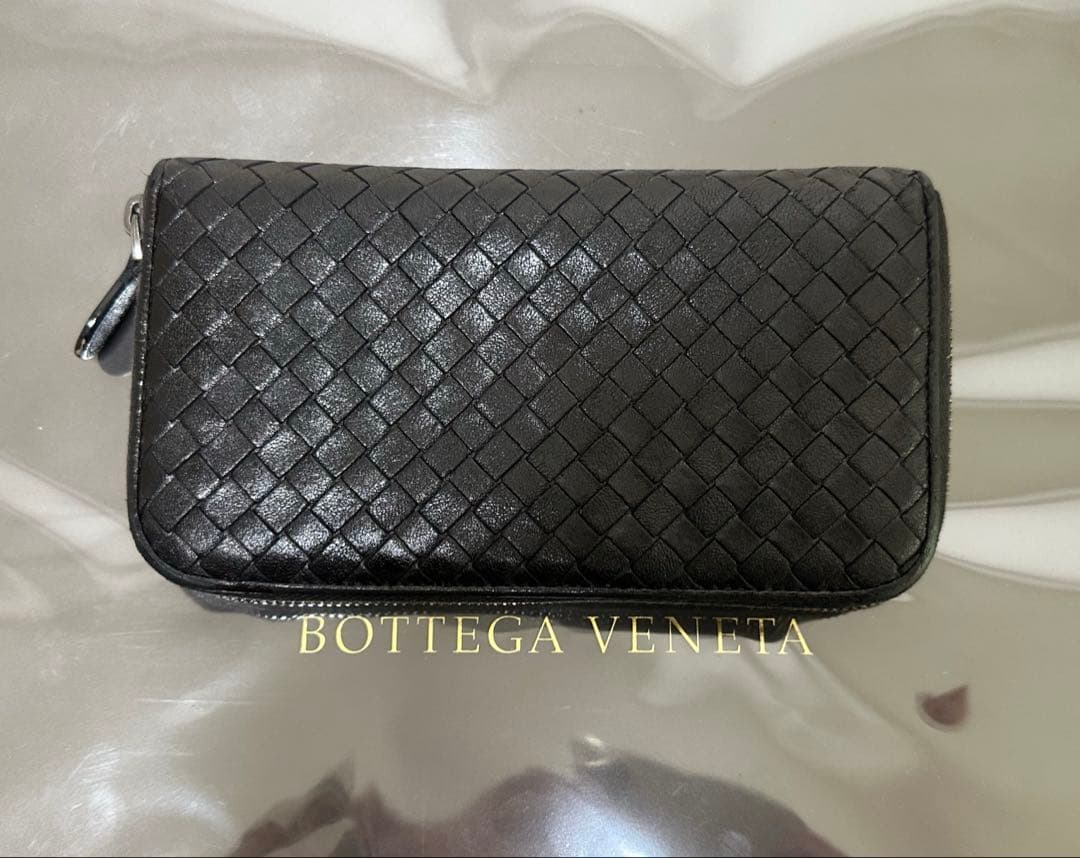 【付属品付】ボッテガヴェネタ ラウンドファスナー/ラム/黒/7️⃣✨✨✨