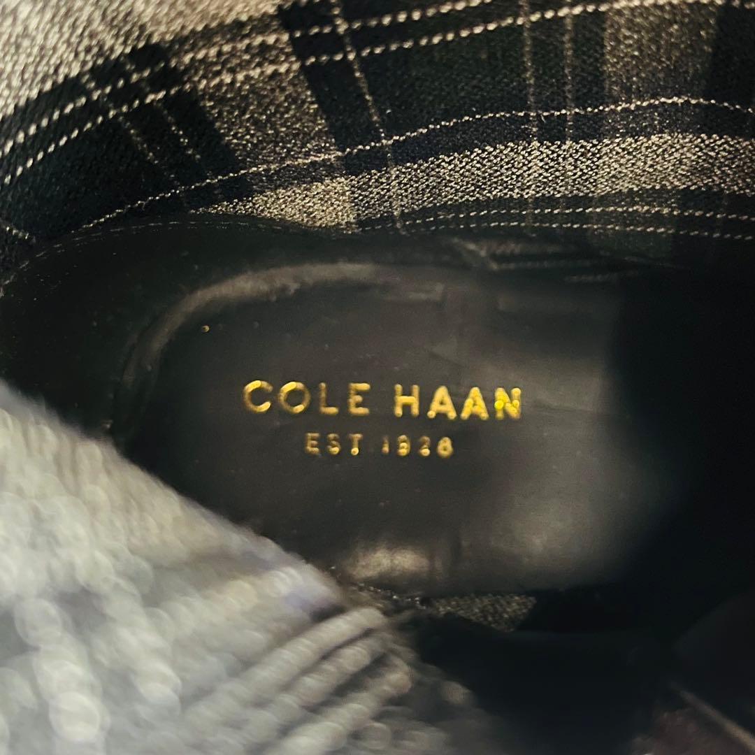 【極美品】COLE HAAN 本革ロングブーツ 23cm ブラック サイドジップ