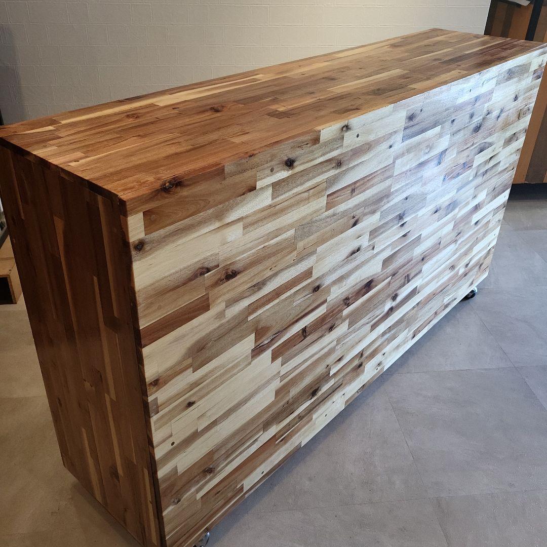 カウンターテーブル キャスター付き