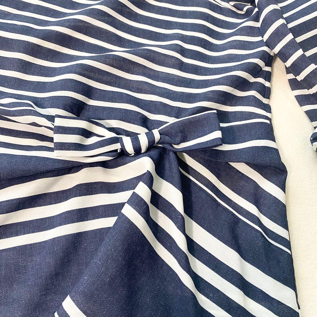 新品タグ付 レリアン ボーダー チュニック ブラウス 13+号 36,300円