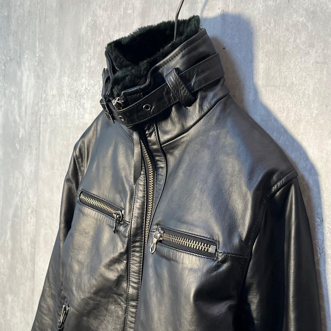 美品☆ リューグーレザーズ 本革 馬革 ホースレザー ライダースジャケット
