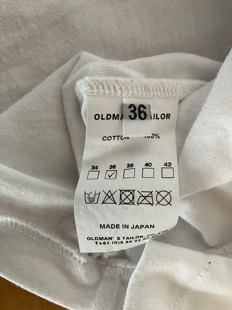 OLDMANS TAILOR ロンT 白 R＆D.M.Co- 長袖カットソー