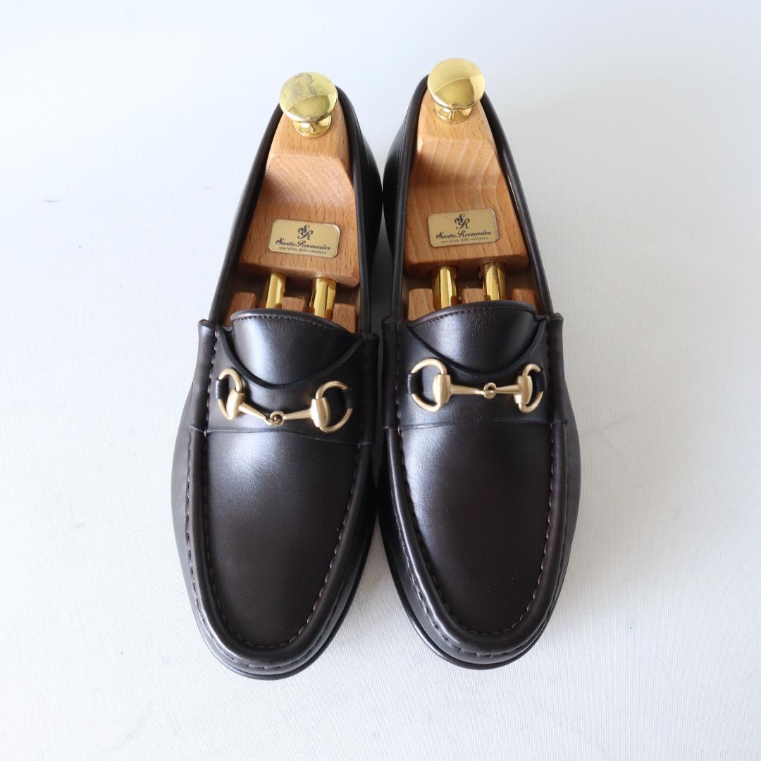 未使用GUCCIホースビットローファー36C23cmダークブラウン×ゴールド金具