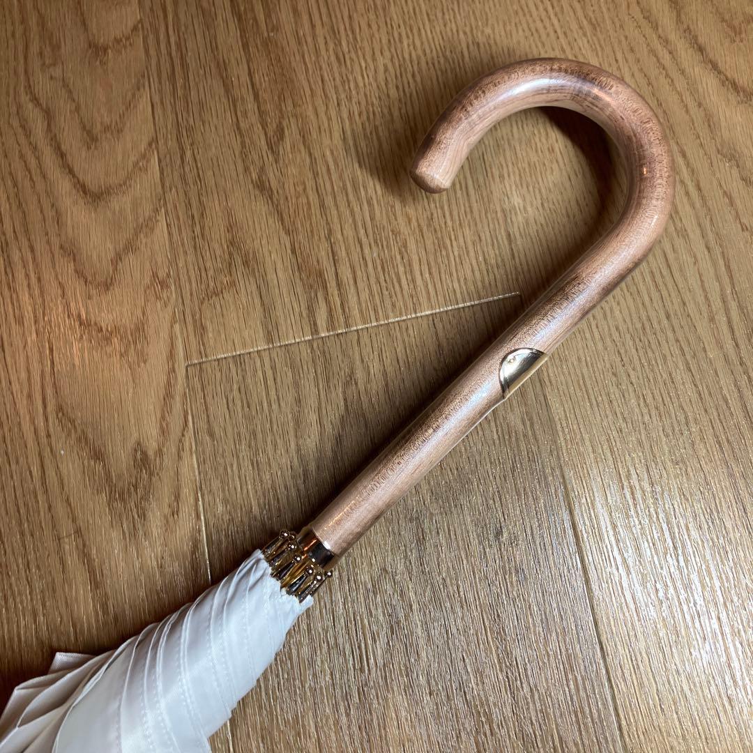 【未使用品】ポロラルフローレン ボーダー 長傘 ホワイト×ブルー