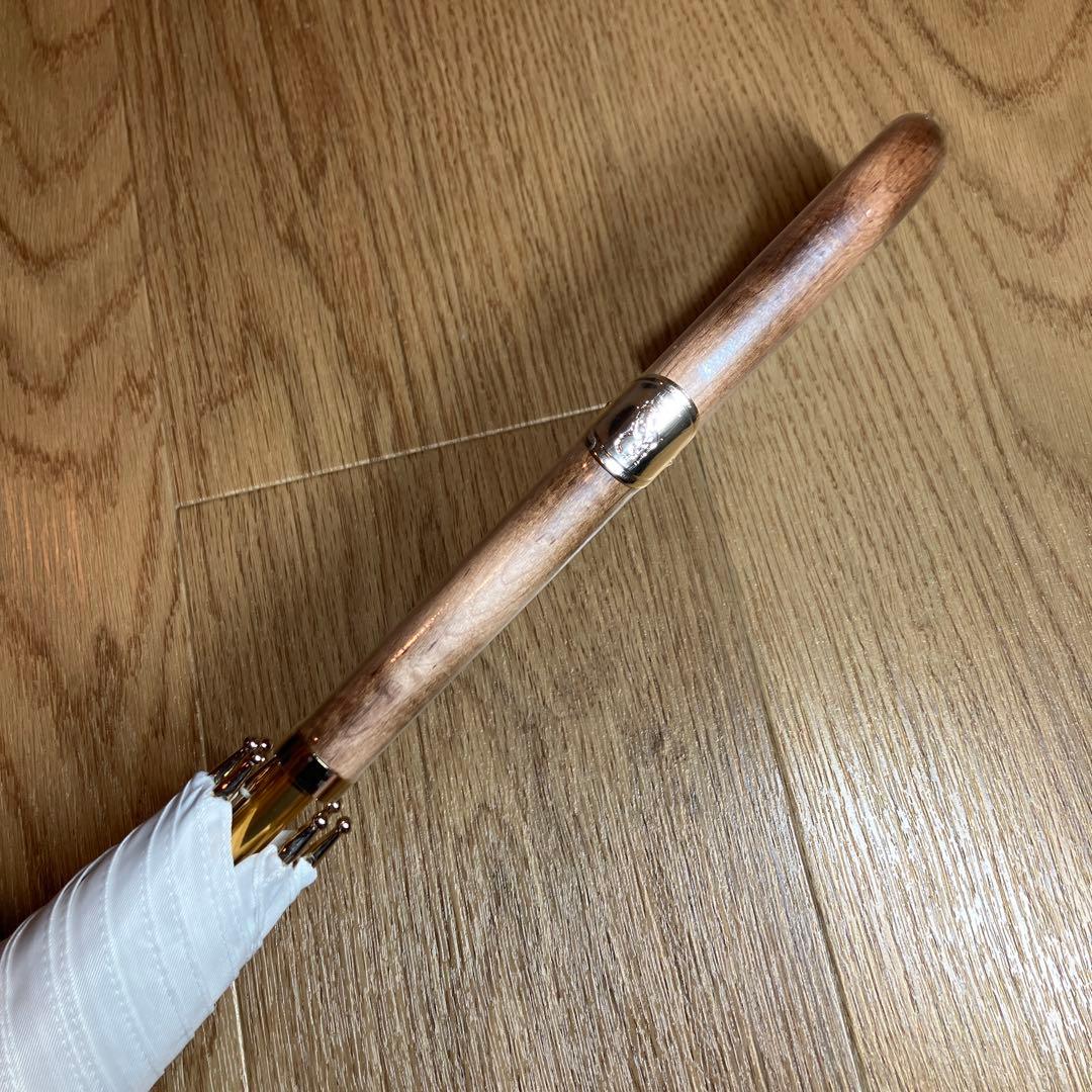 【未使用品】ポロラルフローレン ボーダー 長傘 ホワイト×ブルー