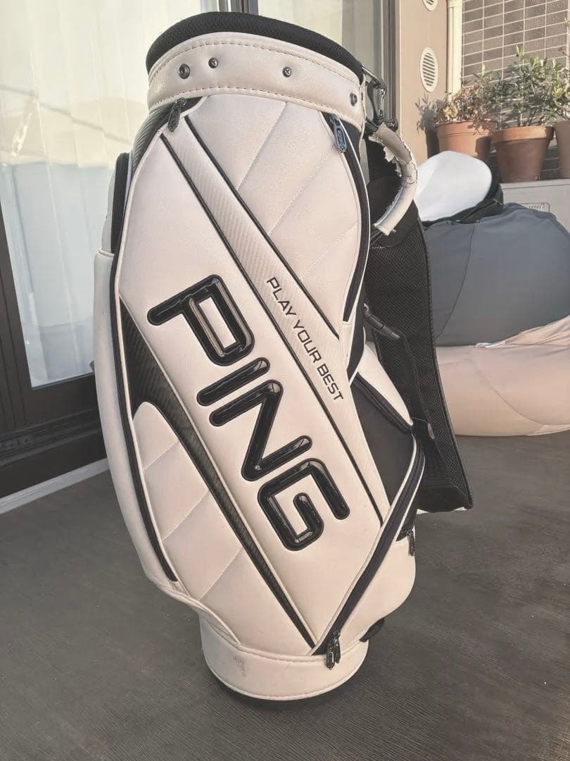 PING キャディバッグ ホワイト　取手に難あり