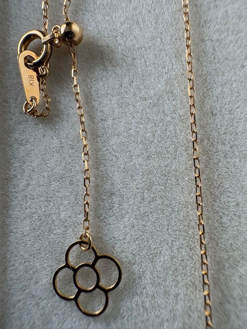 K18 ネックレスチェーン 60cm スライドアジャスター付き 約1.37g