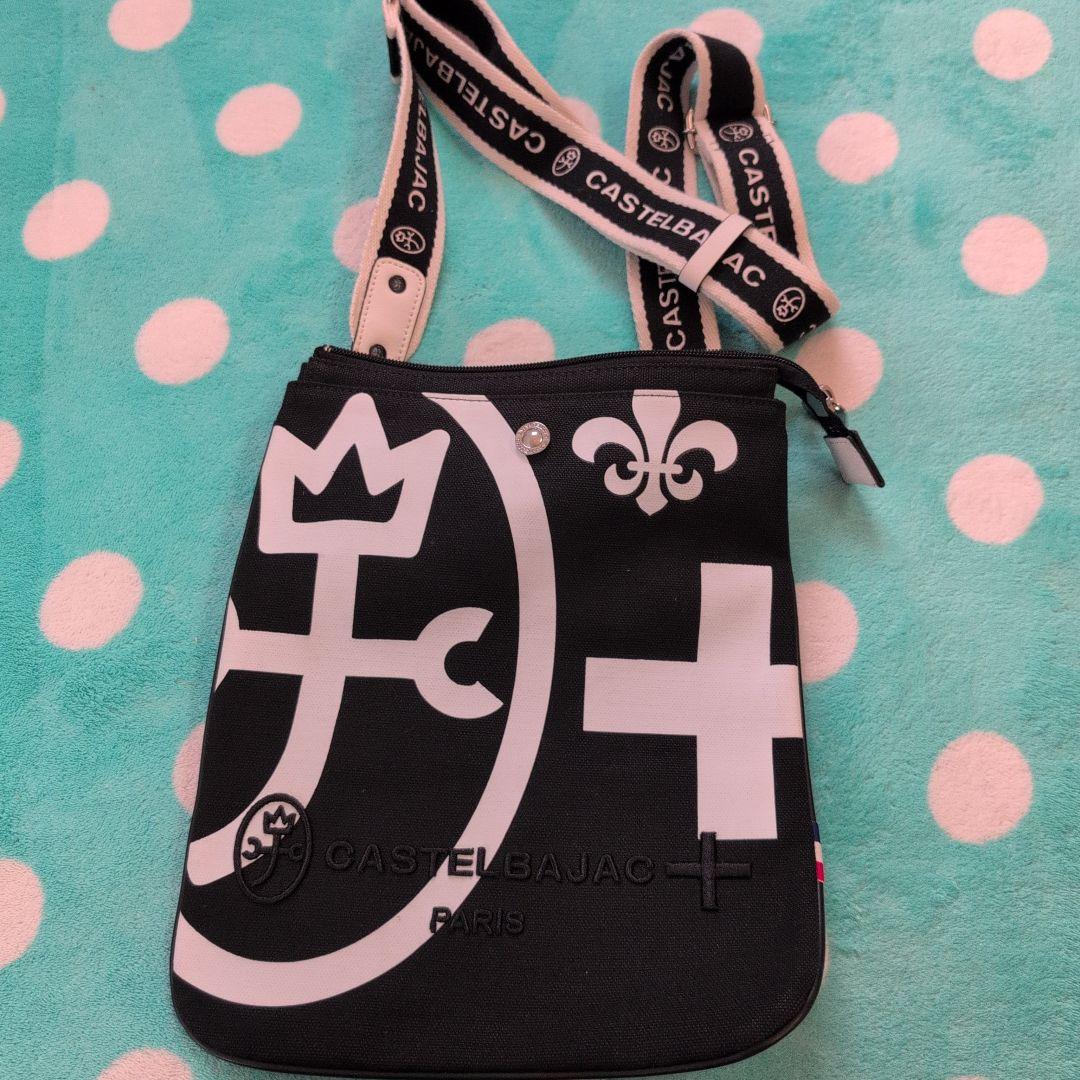 マ*ー様 CASTELBAJAC ショルダーバッグ ブラック/ホワイト
