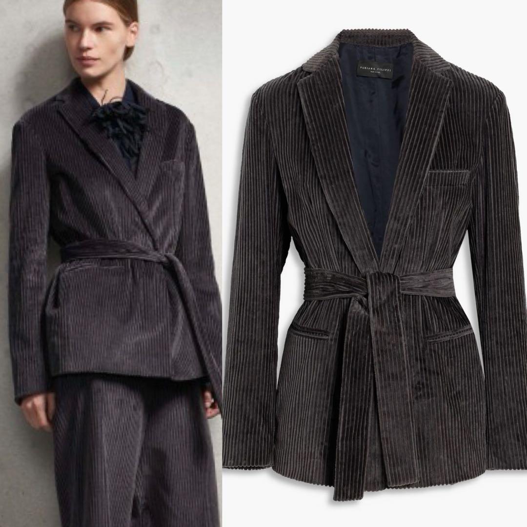 モニーレ装飾 美品 FABIANA FILIPPI コーデュロイジャケット 38