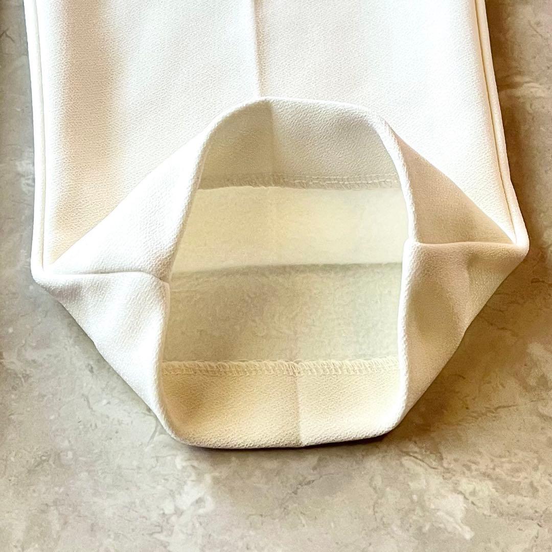 未使用級☆ディニテコリエ 裏起毛 フリーステーパードパンツ ワイド アイボリー