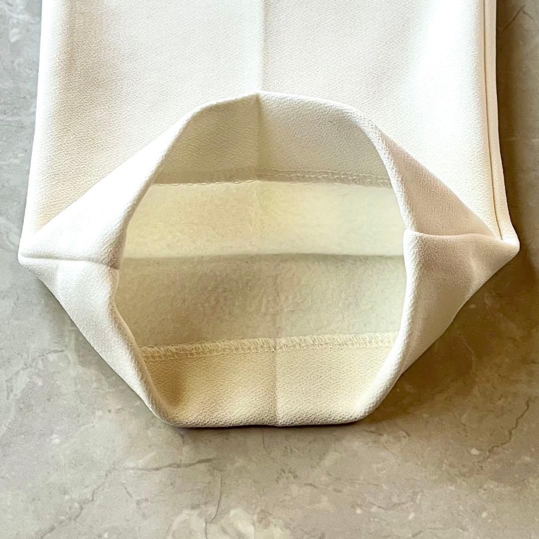 未使用級☆ディニテコリエ 裏起毛 フリーステーパードパンツ ワイド アイボリー