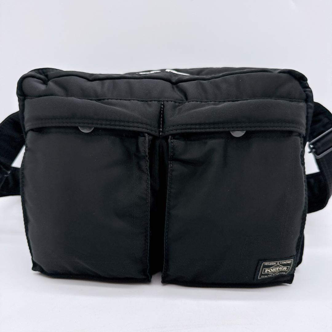【PORTER】タンカー ショルダーバッグ (L) ブラック 2層