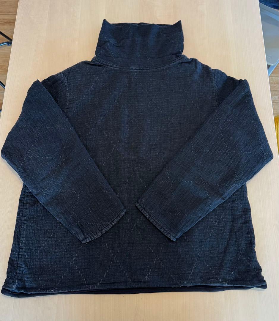 Porter Classic 刺し子 タートルネック ブラック Mサイズ