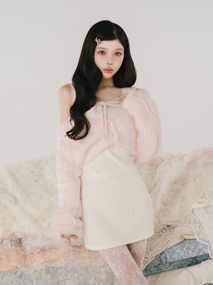 Darich ケーブルニットソーセットミニワンピース(FREE-L.IVO)