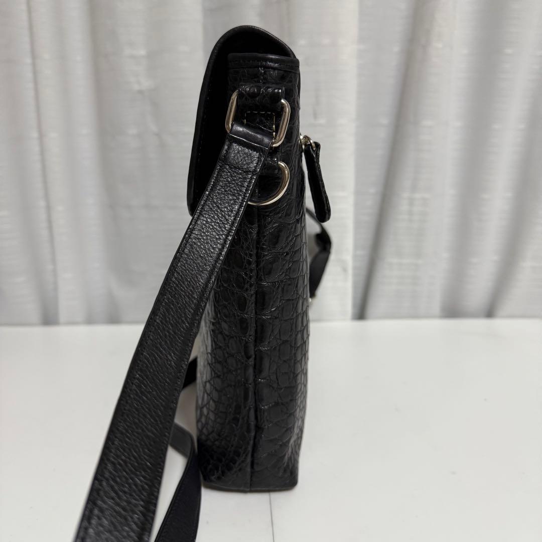 ⭐️極美品⭐️ROZEN 本革　JRA クロコダイル　ショルダーバッグ　ブラック