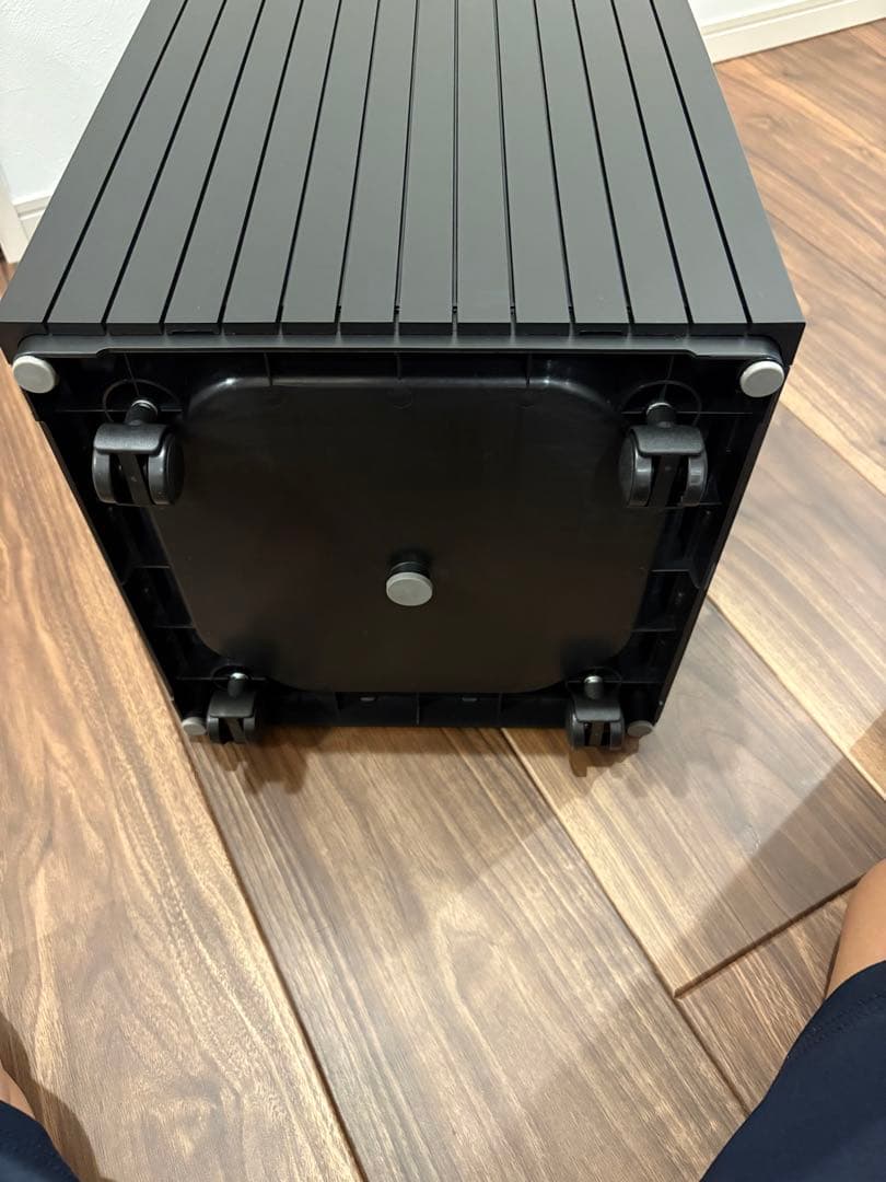 【新品】zita square ジータスクエア　ゴミ箱 ブラック　キャスター付き